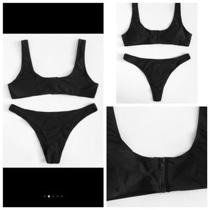 Brand new zipper bathing suit